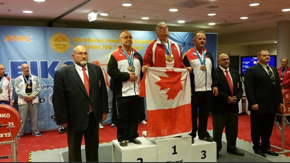 Jerry Marentette on podium